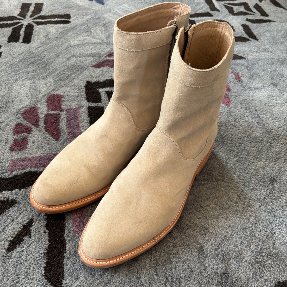 Huckberry Rhodes Aspen Suede Zip Roper Boots 11D